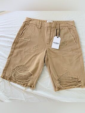Bermuda Shorts Distressed- Serra Joie Rucker